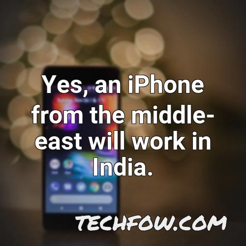 yes an iphone from the middle east will work in india 1