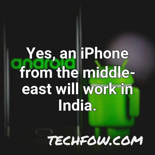 yes an iphone from the middle east will work in india 2