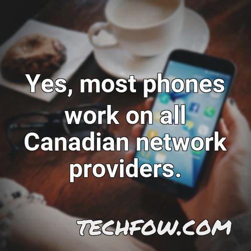 yes most phones work on all canadian network providers