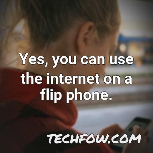 yes you can use the internet on a flip phone