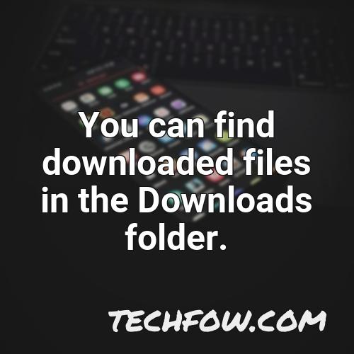 you can find downloaded files in the downloads folder