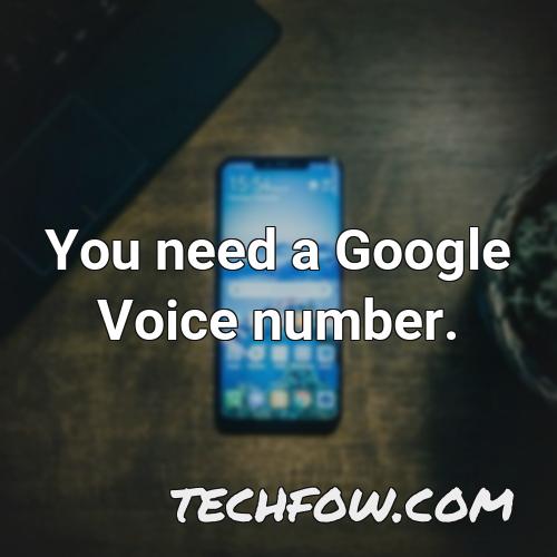 you need a google voice number