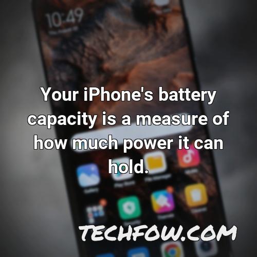 your iphone s battery capacity is a measure of how much power it can hold