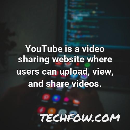 youtube is a video sharing website where users can upload view and share videos 1
