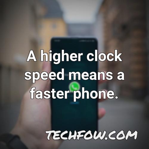 a higher clock speed means a faster phone