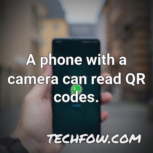 a phone with a camera can read qr codes