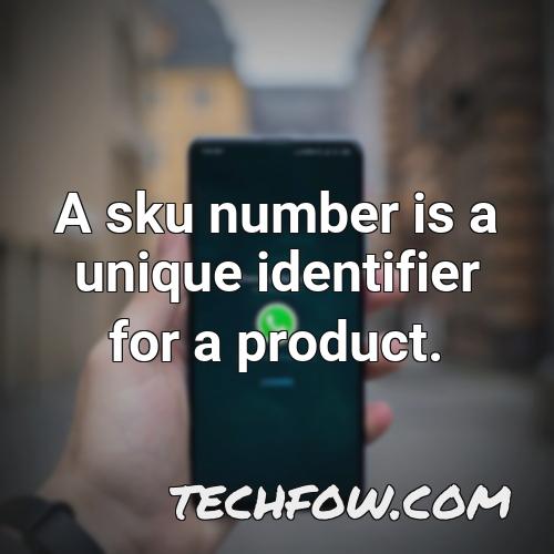 a sku number is a unique identifier for a product
