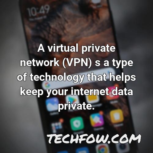a virtual private network vpn s a type of technology that helps keep your internet data private