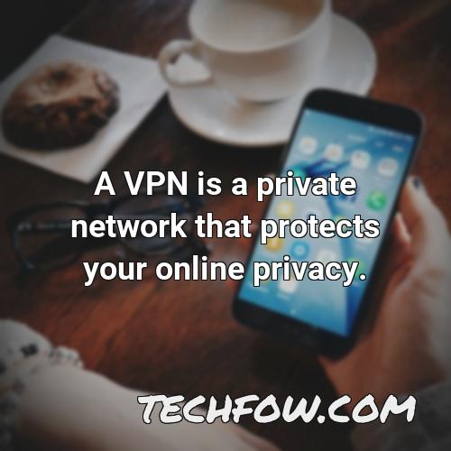 a vpn is a private network that protects your online privacy