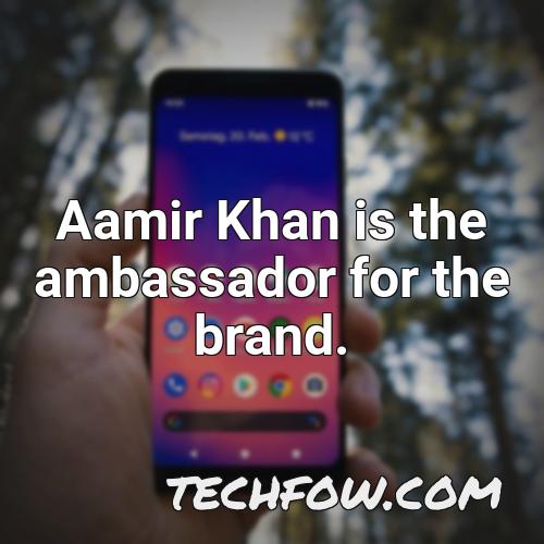 aamir khan is the ambassador for the brand