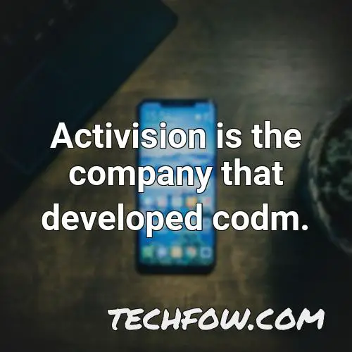 activision is the company that developed codm