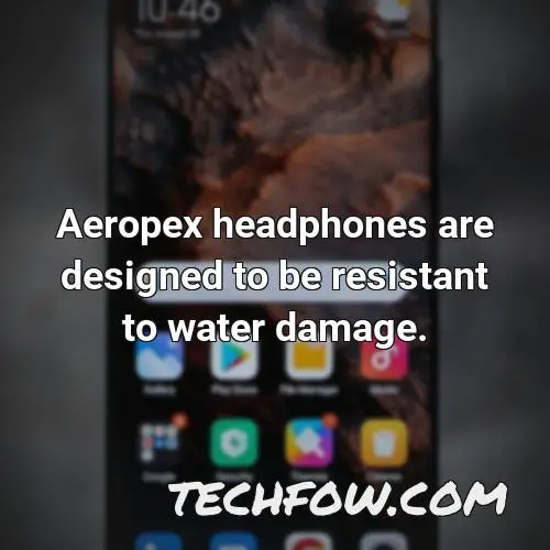 aeropex headphones are designed to be resistant to water damage