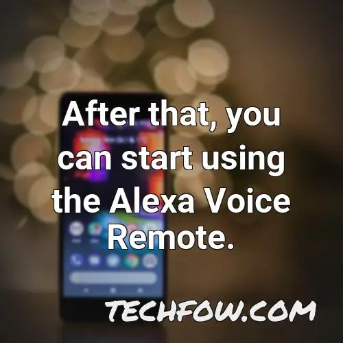 after that you can start using the alexa voice remote