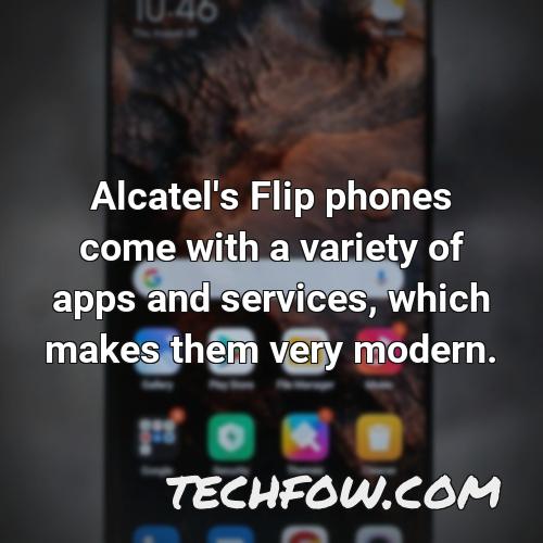 alcatel s flip phones come with a variety of apps and services which makes them very modern