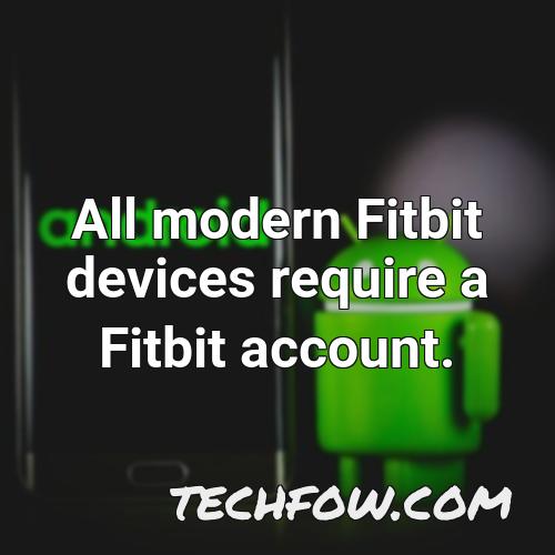 all modern fitbit devices require a fitbit account