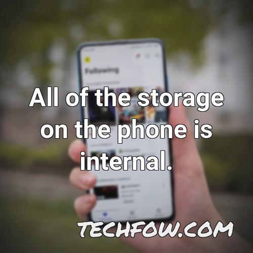 all of the storage on the phone is internal