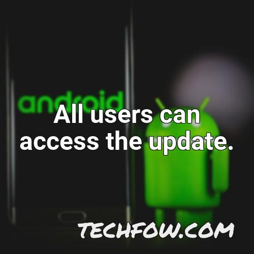 all users can access the update