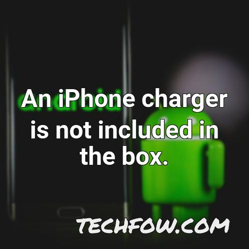 an iphone charger is not included in the