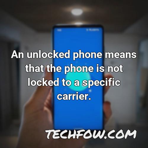 an unlocked phone means that the phone is not locked to a specific carrier