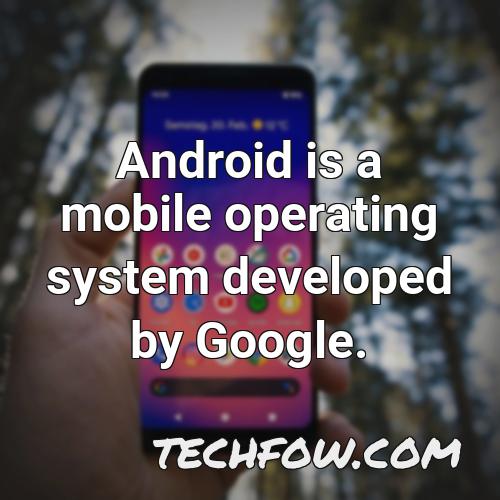 android is a mobile operating system developed by google 15