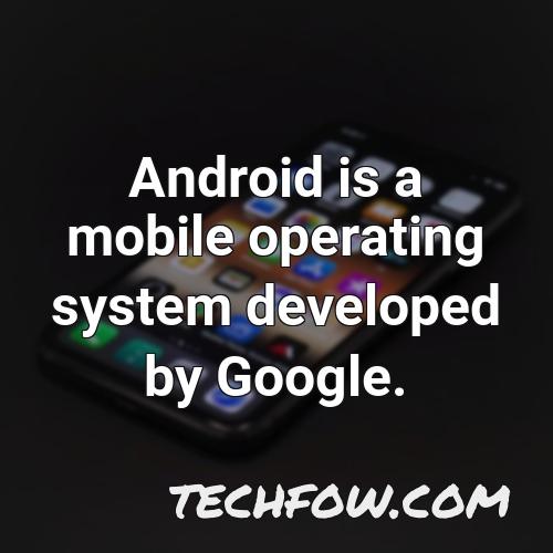 android is a mobile operating system developed by google 20