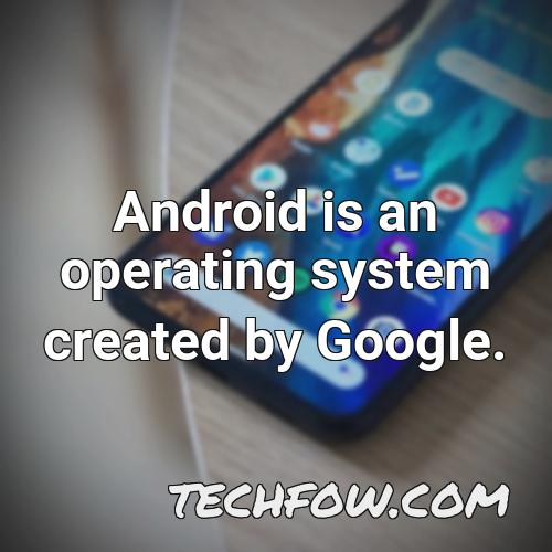 android is an operating system created by google