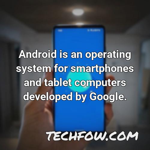 android is an operating system for smartphones and tablet computers developed by google 1