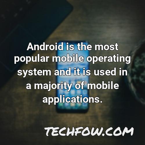 android is the most popular mobile operating system and it is used in a majority of mobile applications