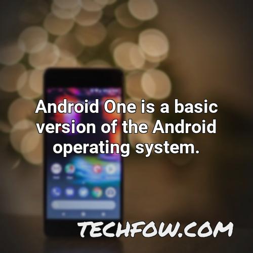 android one is a basic version of the android operating system