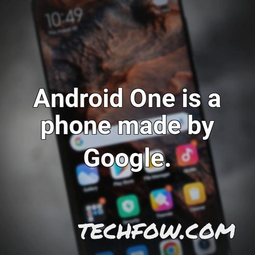android one is a phone made by google