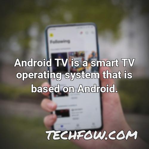 android tv is a smart tv operating system that is based on android 2