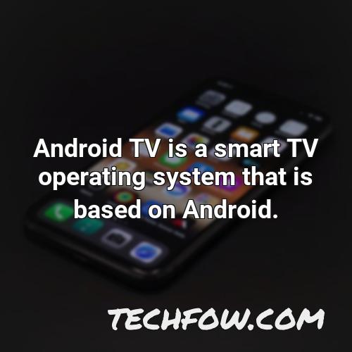 android tv is a smart tv operating system that is based on android