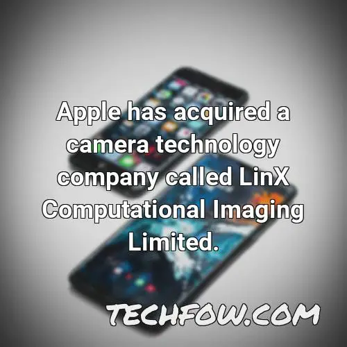 apple has acquired a camera technology company called linx computational imaging limited