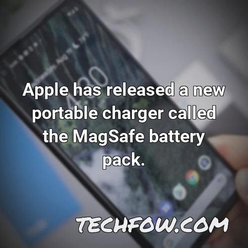 apple has released a new portable charger called the magsafe battery pack