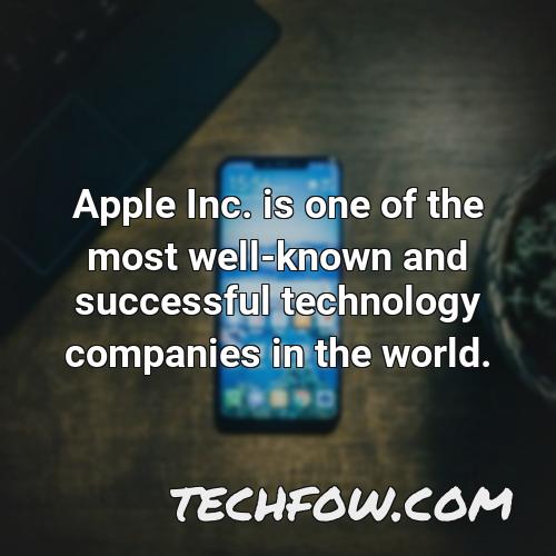 apple inc is one of the most well known and successful technology companies in the world