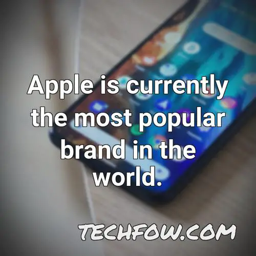 apple is currently the most popular brand in the world