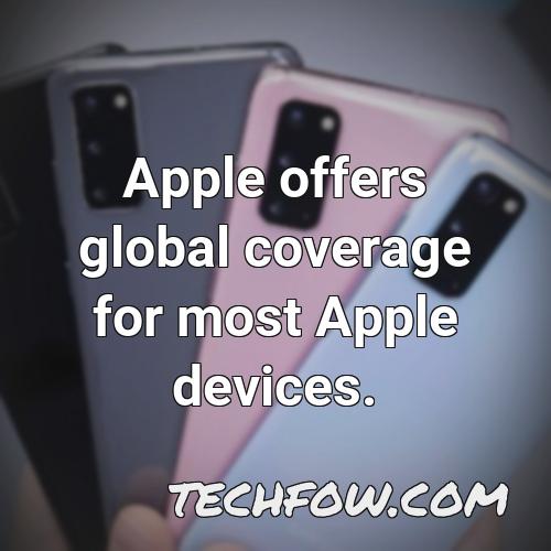 apple offers global coverage for most apple devices