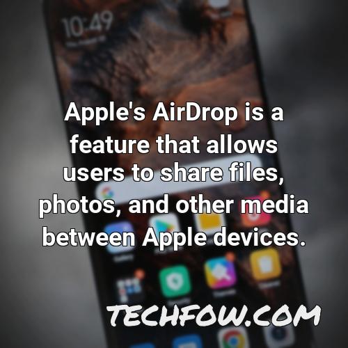 apple s airdrop is a feature that allows users to share files photos and other media between apple devices