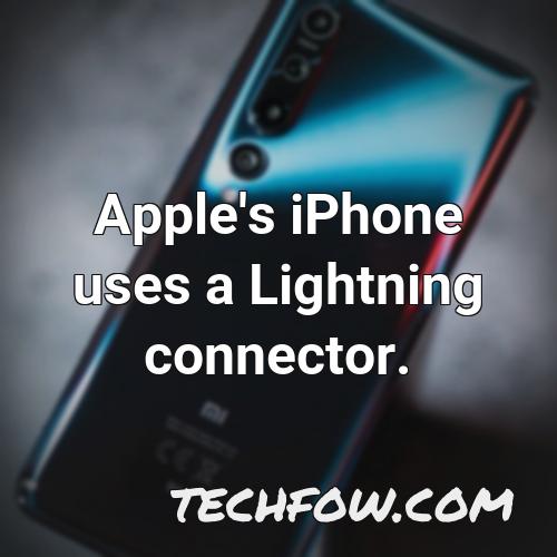 apple s iphone uses a lightning connector