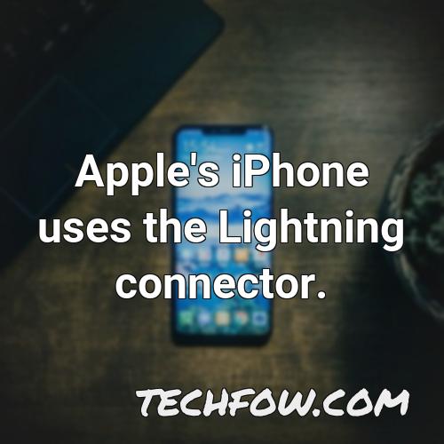 apple s iphone uses the lightning connector