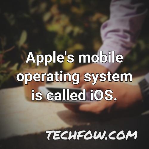 apple s mobile operating system is called ios
