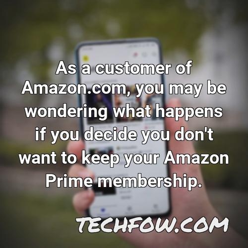 as a customer of amazon com you may be wondering what happens if you decide you don t want to keep your amazon prime membership