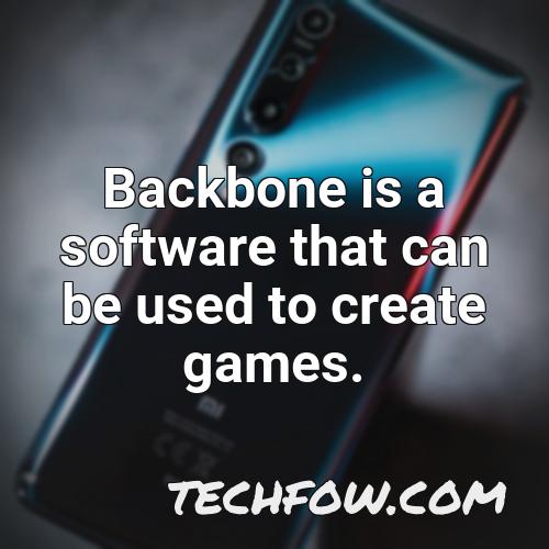 backbone is a software that can be used to create games