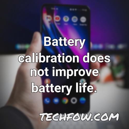 battery calibration does not improve battery life