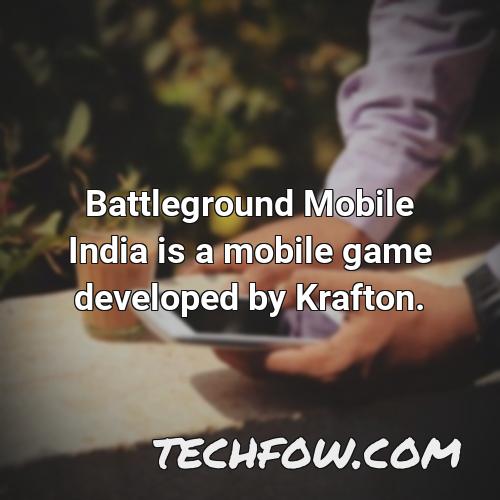 battleground mobile india is a mobile game developed by krafton