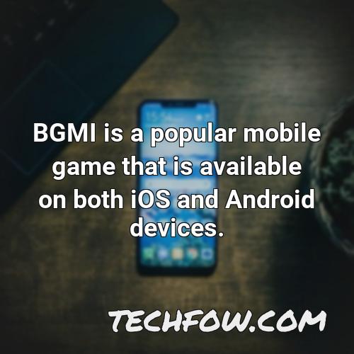bgmi is a popular mobile game that is available on both ios and android devices