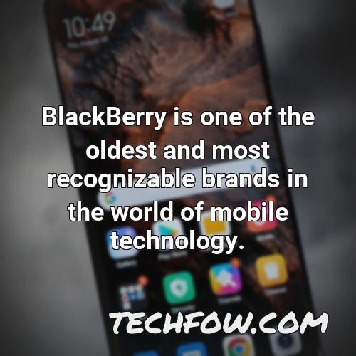 blackberry is one of the oldest and most recognizable brands in the world of mobile technology