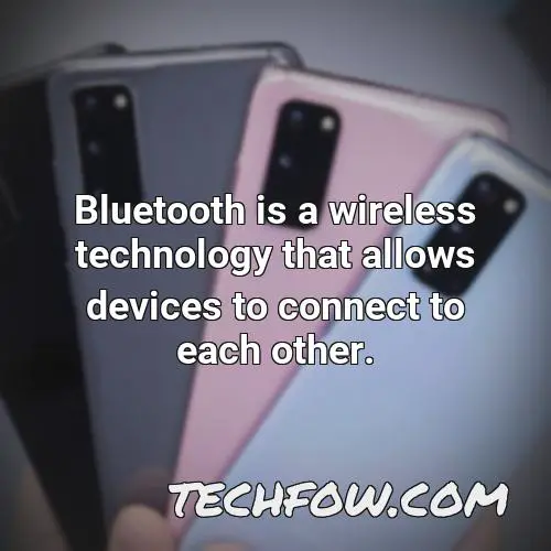 bluetooth is a wireless technology that allows devices to connect to each other
