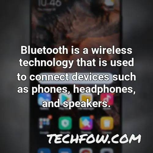 bluetooth is a wireless technology that is used to connect devices such as phones headphones and speakers