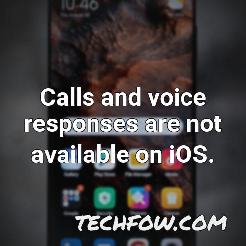calls and voice responses are not available on ios 2